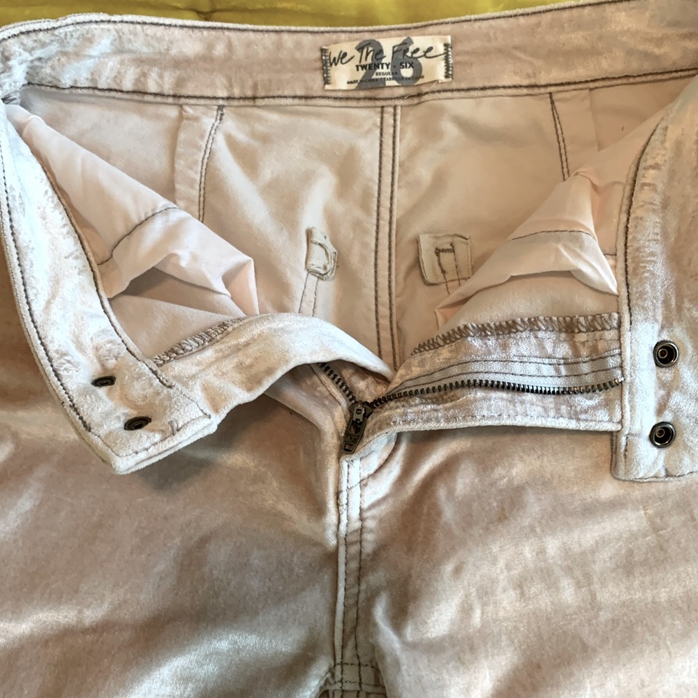 Free People velvet, crop, skinny Jean